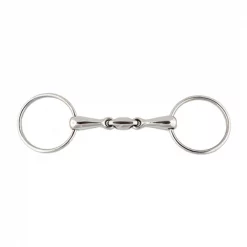 Jacks Imports Stainless Steel Horizontal Elliptical Loose Ring Snaffle Bit 5-3/4"