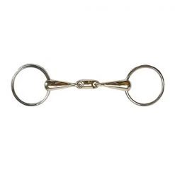 Jacks Imports German Silver Elliptical Link Snaffle Bit 5-1/8"