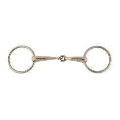 Jacks Imports German Silver Loose Ring Snaffle Bit 5-1/2"