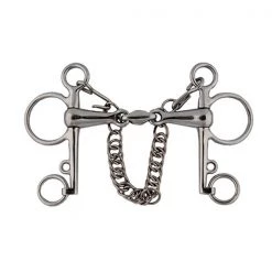 Jacks Imports Stainless Steel Elliptical Link Pelham Bit 5"