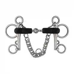 Jacks Imports Stainless Steel Rubber Mouth Pelham Bit 4-1/2"