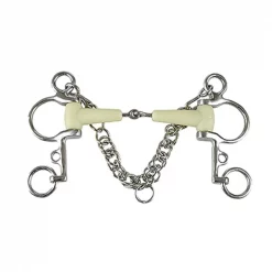 Jacks Imports Apple Pelham Bit with Stainless Steel Rings 4-1/2"