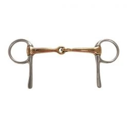 Jacks Imports Copper Jointed Half Cheek Snaffle Bit 5"