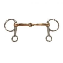 Jacks Imports Half Cheek Jointed Copper Snaffle Bit 5"