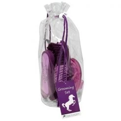 Desert Equestrian Equestria Sport Duffel Bag Grooming Set 4 piece Purple