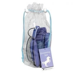 Desert Equestrian Equestria Sport Duffel Bag Grooming Set 4 piece Blue
