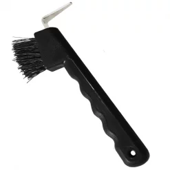 Jacks Imports Hoof Pick with Brush NEON YELOW