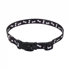 Coastal Pet Pet Attire Styles Adjustable Collar 5/8" BLK BONES