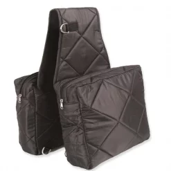 Jacks Imports Quilted Cooler Saddle Bag BLACK