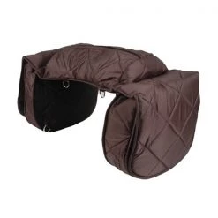 Jacks Imports Large Quilted Cooler Saddle Bag BLACK