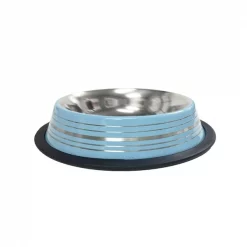 Indipets Non-Tip Anti-Skid Cat Bowl 8 oz. LIGHT BLUE