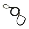Lone Wolf Flat 5/8" Braided Rope Lead with Slip BLACK