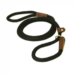 Lone Wolf Solid (Round) 1/2" Braided Rope Lead with Slip PUR/SKYBLU