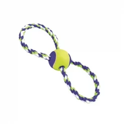 Coastal Pet Rascals 12" Figure 8 Rope Tug with Ball Dog Toy RED