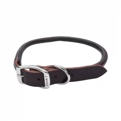 Coastal Pet Circle T Latigo Leather Dog Collar Round 1" 22"