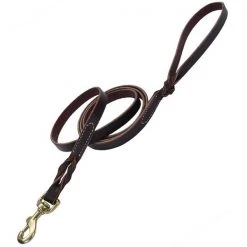 Coastal Pet Coastal Latigo Leather Twist Dog Leash with Solid Brass 5/8”