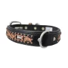 Angel Pet San Antonio Leather Dog Collar 1" BLACK 20"