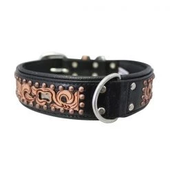 Angel Pet San Antonio Leather Dog Collar 1.5" PURPLE 24"