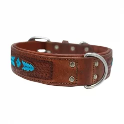 Angel Pet Sierra Leather Dog Collar 2" 26"