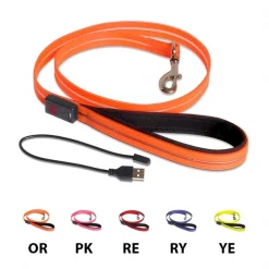 Ultrahund Boss LED Lead 4 ft. ORANGE