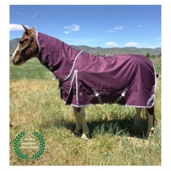 Jacks Heritage Collection Boreas Purple Turnout Blanket, Reflective Stripes 76"