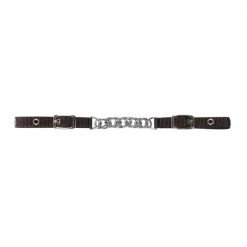 Jacks Imports Flat Chain Nylon Curb Strap BROWN