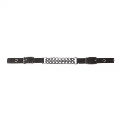 Jacks Imports Double Row Flat Link Curb Strap BLACK