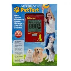 Advocate PetTest Dog & Cat Blood Glucose Monitoring System -Animal&Pet Supplies store Pharma20Supply20Inc PetTestxxMeterxxKitxxRedxxDotxxboxxxfrontxx6606ac