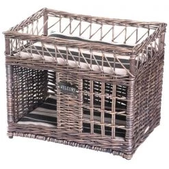 Pawsmark Two-level Willow Pet House with Soft Fabric Cushion For Cat or Dog, Grey -Animal&Pet Supplies store Quickway20Imports20Inc 663971xxc7f9c1