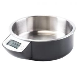 Pawsmark Digital Scale Dog Feeding Bowl, Removable Washable Stainless Steel Bowl