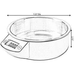 Pawsmark Digital Scale Dog Feeding Bowl, Removable Washable Stainless Steel Bowl -Animal&Pet Supplies store Quickway20Imports20Inc 669354xx5671a2