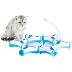 Pawsmark Configurable Interactive Cat Toy with Spring Feather Teaser