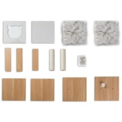 Pawsmark Cat Tree Play House Condo Cube Cave, Platform, Scratcher Post and Ball Toy -Animal&Pet Supplies store Quickway20Imports20Inc 672768xxed94a6