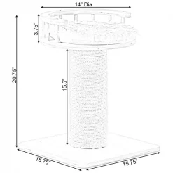 Pawsmark Wooden Cat Sisal Scratching Post Tree Tower with Seat Pet Bed Lounge -Animal&Pet Supplies store Quickway20Imports20Inc 672797xxccb330