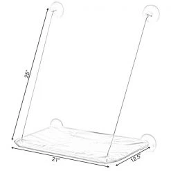 Pawsmark Window Mounted Window Perch Cat Resting Bed Hanging Seat Shelf Pet Hammock -Animal&Pet Supplies store Quickway20Imports20Inc 679629xx195740