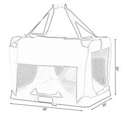 Pawsmark Soft-Sided Mesh Foldable Pet Travel Carrier, Airline Approved Pet Bag for Dogs and Cats, Large -Animal&Pet Supplies store Quickway20Imports20Inc 756897xxa21428