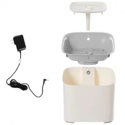 Pawsmark Plastic White Motion Sensor Pet, Dog or Cat Water Drinking Fountain, 3 Liter Capacity -Animal&Pet Supplies store Quickway20Imports20Inc 768357xx665a52