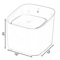 Pawsmark Plastic White Motion Sensor Pet, Dog or Cat Water Drinking Fountain, 3 Liter Capacity -Animal&Pet Supplies store Quickway20Imports20Inc 768358xx42f92a