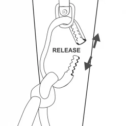 Horse Tether Safety Tie, Release Tie Down Clip, Blue, PK2 -Animal&Pet Supplies store Safetech20Hardware20Inc safetyxxtiexx10 1