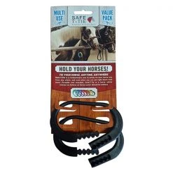 Horse Tether Safety Tie, Release Tie Down Clip, Black, PK2