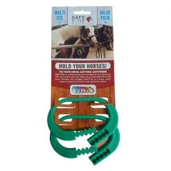 Horse Tether Safety Tie, Release Tie Down Clip, Green, PK2