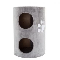 Cat Condo 2 Story Double hole with scratching surface 14in diameter 20.5in high gray by Pet Adobe -Animal&Pet Supplies store TG20Midco20LLC20dba20Trademark20Global20LLC 129409xsvxx5xxfadbe5