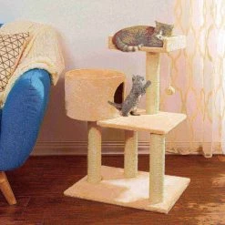 Pet Adobe 3-tier 31-inch Cat Tree Multilevel Tower with Scratching Posts, Bed and Toys for Cats/Kittens -Animal&Pet Supplies store TG20Midco20LLC20dba20Trademark20Global20LLC 133869qgixx3xx24648f
