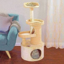 Pet Adobe Cat 4-Tier Kitty Condo and Scratching Post -Animal&Pet Supplies store TG20Midco20LLC20dba20Trademark20Global20LLC 161607qrexx3xxb62778