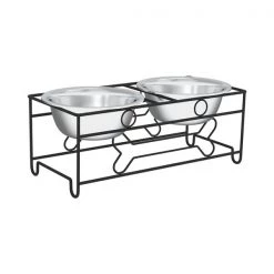 Pet Adobe Modern Double Elevated Dog Bowls, Black -Animal&Pet Supplies store TG20Midco20LLC20dba20Trademark20Global20LLC 177748zmaxx5xxc8d34c