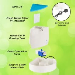 Pet Adobe Water Fountain for Pets with 2-liter Capacity Indoor Automatic Electric Water Dispenser (Dogs/Cats) -Animal&Pet Supplies store TG20Midco20LLC20dba20Trademark20Global20LLC 182972cyrxx2xxf60901