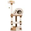 Pet Adobe 4-tier 47.5-inch Cat Tree Multilevel Tower with Scratching Posts, Perch and Condo for Cats/Kittens