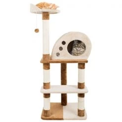 Pet Adobe 4-tier 47.5-inch Cat Tree Multilevel Tower with Scratching Posts, Perch and Condo for Cats/Kittens