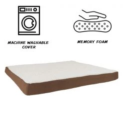 Pet Adobe Memory Orthopedic Foam Dog Bed- Sherpa Top and Removable Cover- 44.5x35x4.75, Brown -Animal&Pet Supplies store TG20Midco20LLC20dba20Trademark20Global20LLC 210954ltyxx2xx6fd684