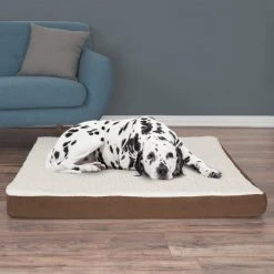 Pet Adobe Memory Orthopedic Foam Dog Bed- Sherpa Top and Removable Cover- 44.5x35x4.75, Brown -Animal&Pet Supplies store TG20Midco20LLC20dba20Trademark20Global20LLC 210954ltyxx5xxd14879
